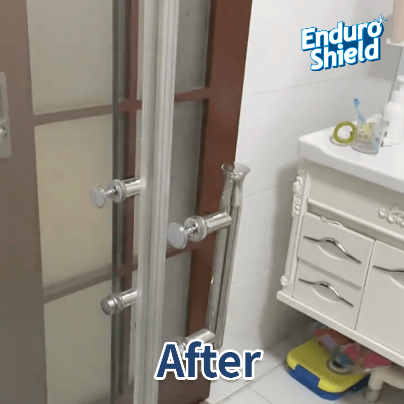 After EnduroShield – clear, shiny glass surface