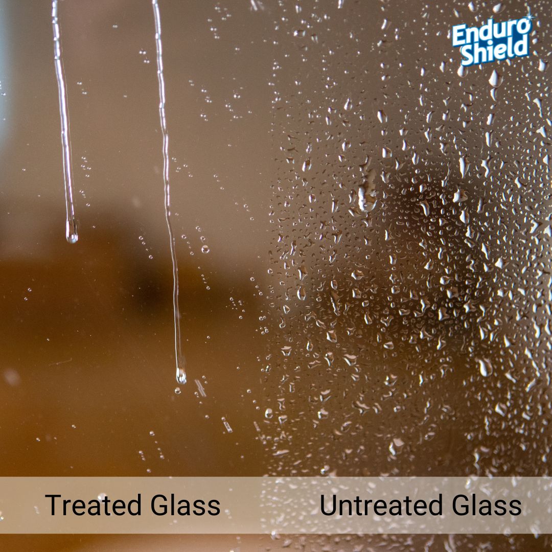 Before and after glass protection comparison