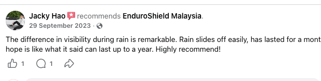Customer review by Jacky Hao